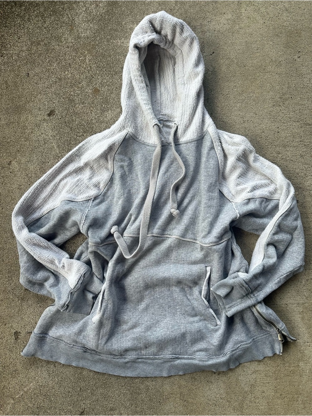 Free People Hooded Pullover Zip Side Sweater